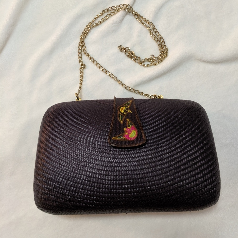 Vintage Buntal Woven Purse